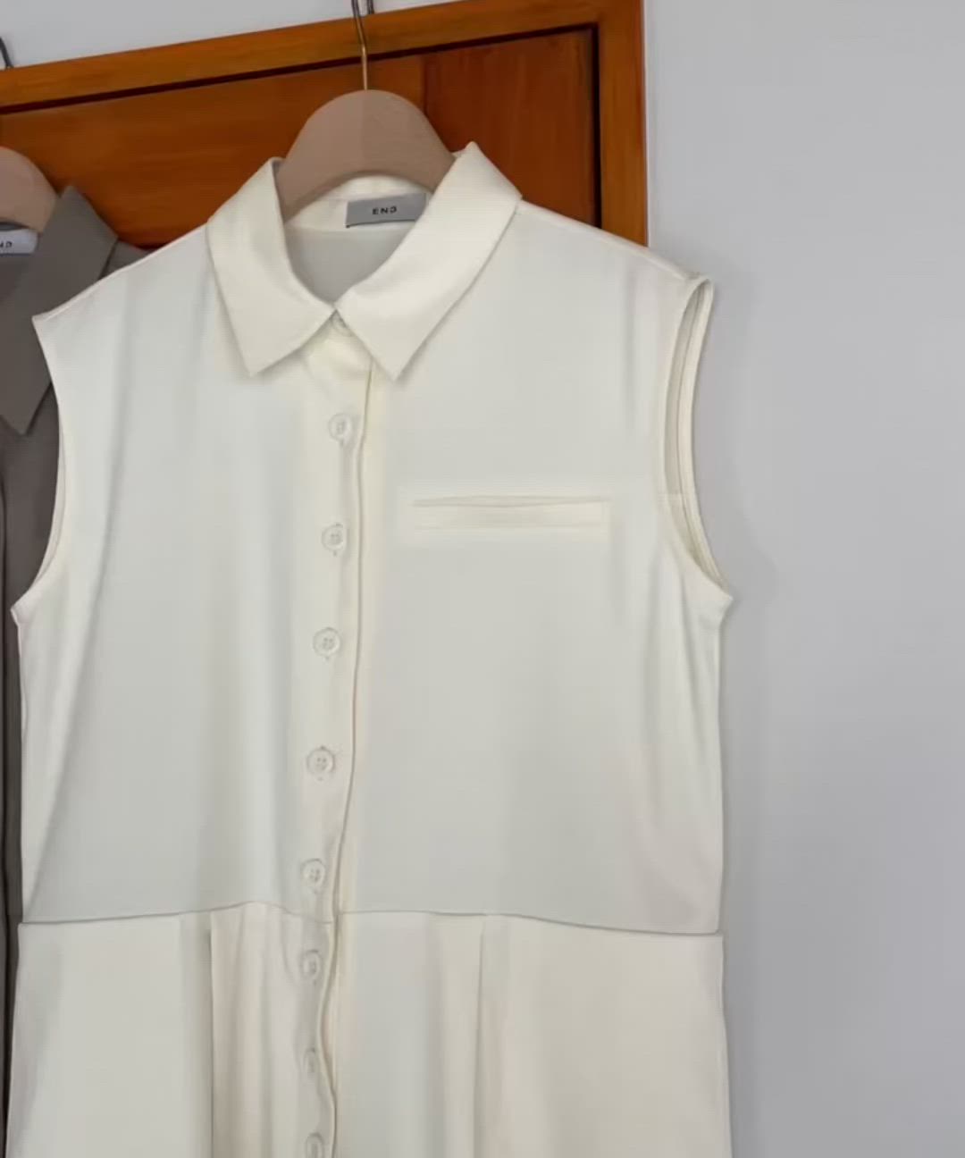 動画あり】polo collar sleeveless jumpsuit / ノースリーブポロ襟