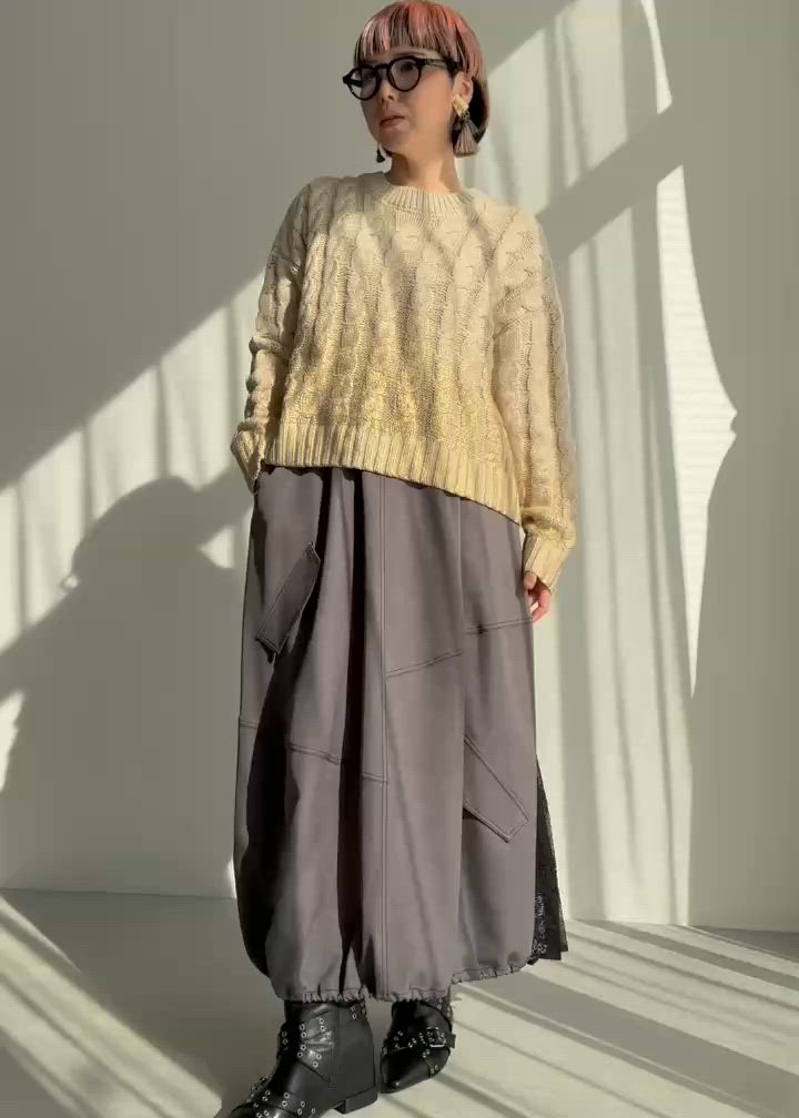 グラデーションケーブルニットプルオーバー（ニット/セーター