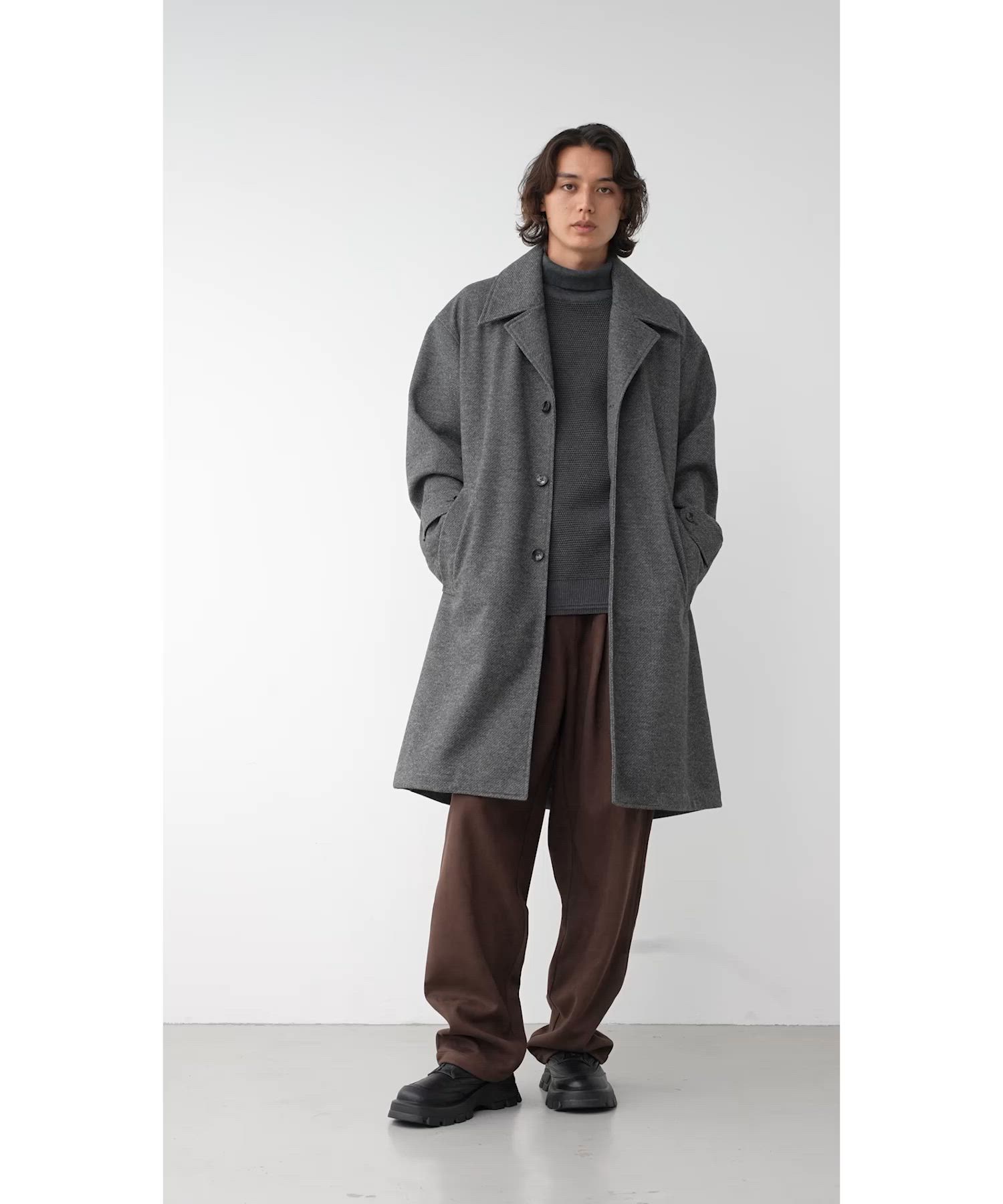 セール】ワイドラペルルーズチェスターコート（チェスターコート