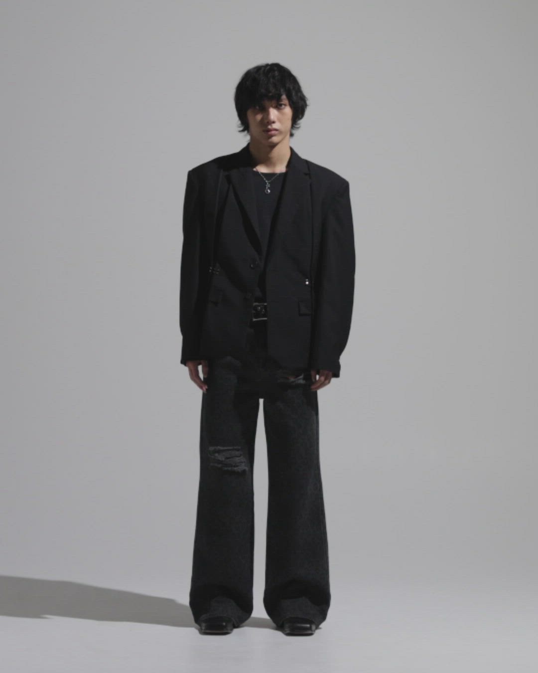 GRANCY】Leopard Damage Flare Pants / レオパードダメージフレア