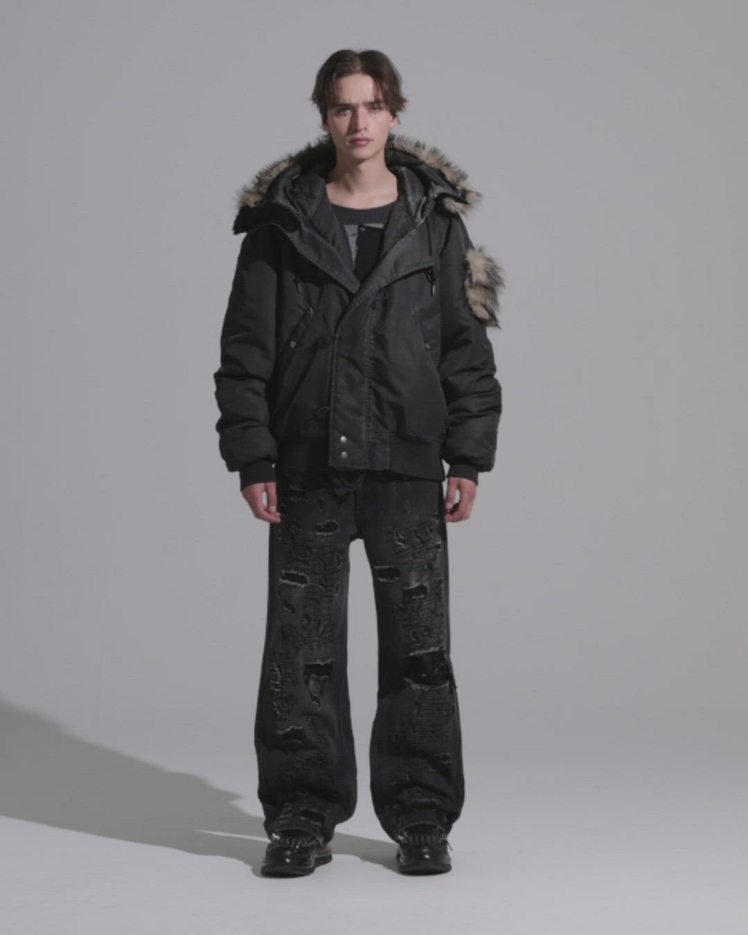 GRANCY】High Damage Straight Denim Pants / ハイダメージストレート