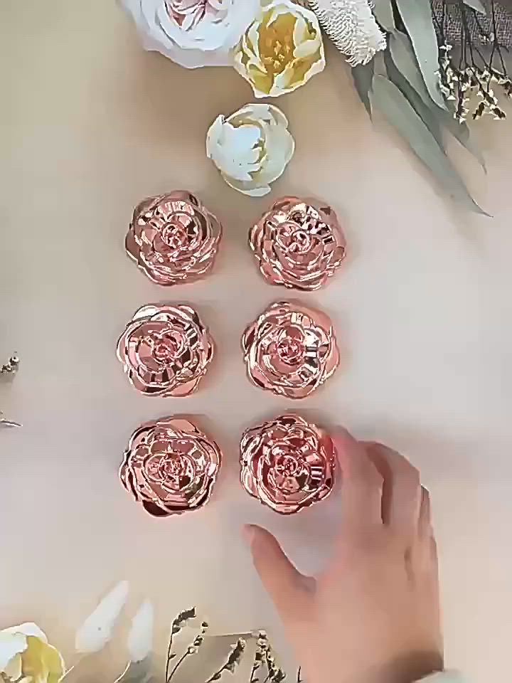 Ein/ローズモチーフ 両面 メイク コンパクトミラー 鏡（手鏡/メイク