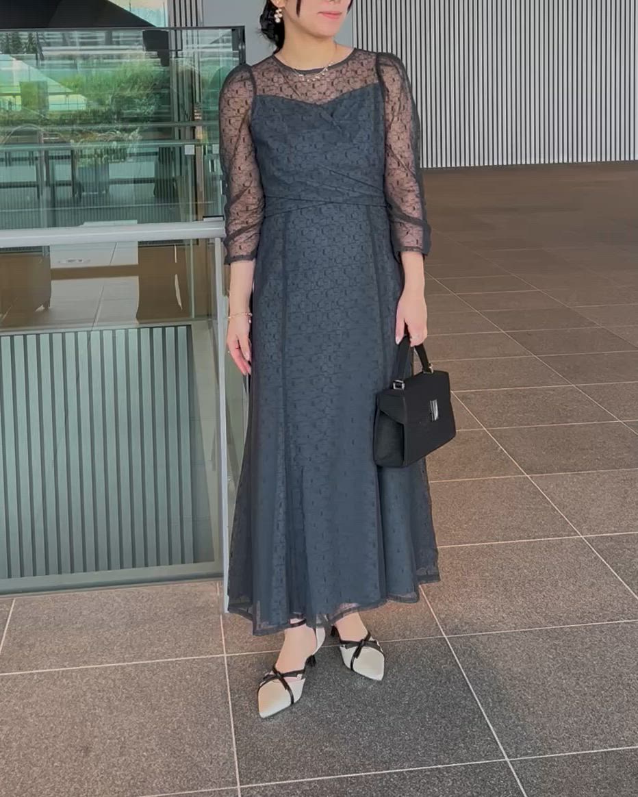 ★新品★ドリードール　カシュクールデザインレースドレス　結婚式　パーティー カシュクールデザインレースドレス|Dorry Doll