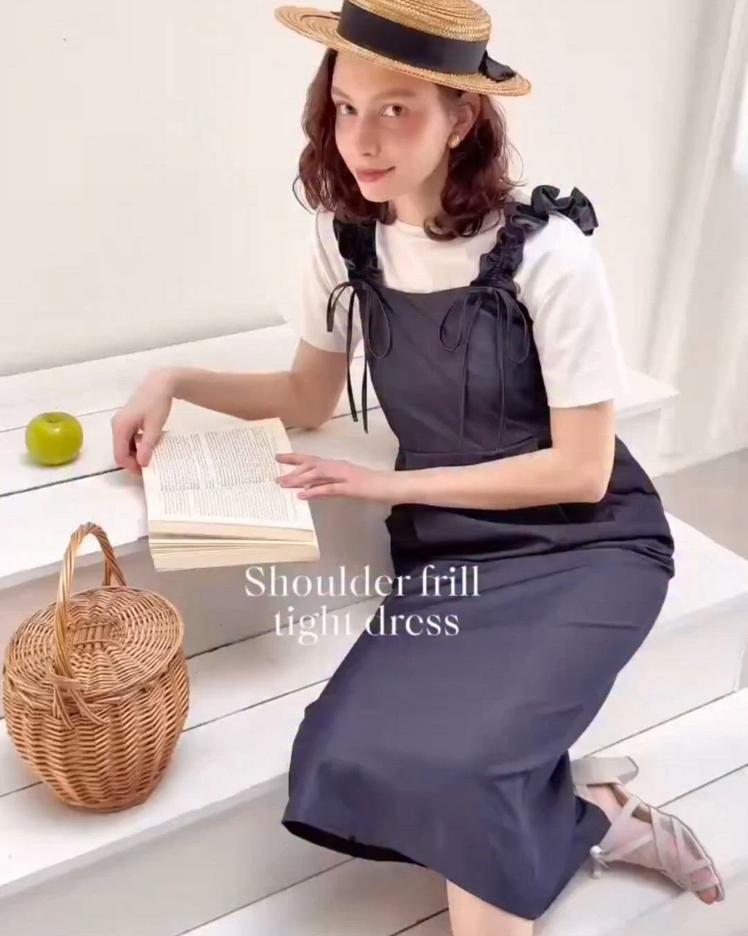 セール】ショルダーフリルタイトワンピース/fint フィント（ワンピース