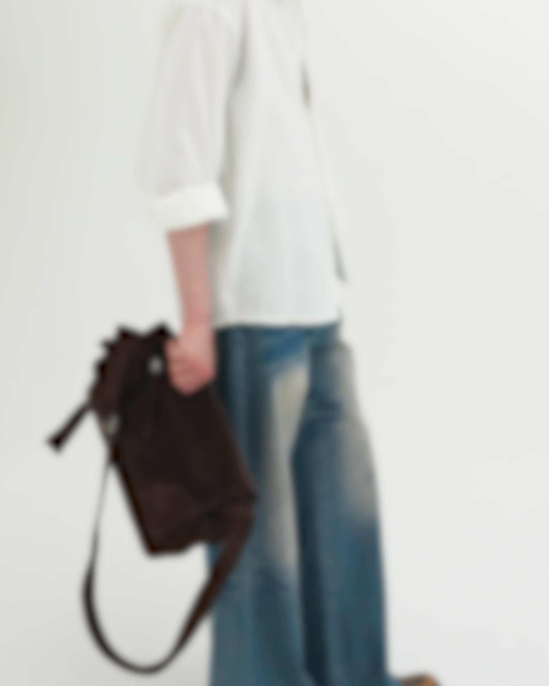 Parts Lab.】Cow Suede Flap Shoulder Bag / リアルスエードフラップ