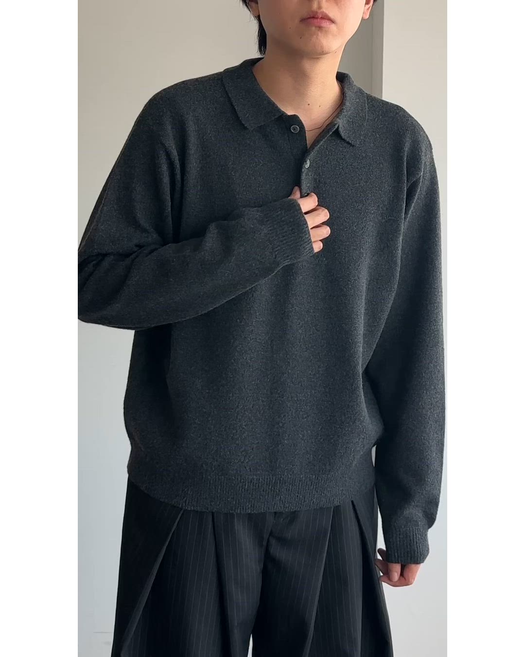 BASIC HIGH-GAUGE KNIT POLO/ベーシックハイゲージニットポロ