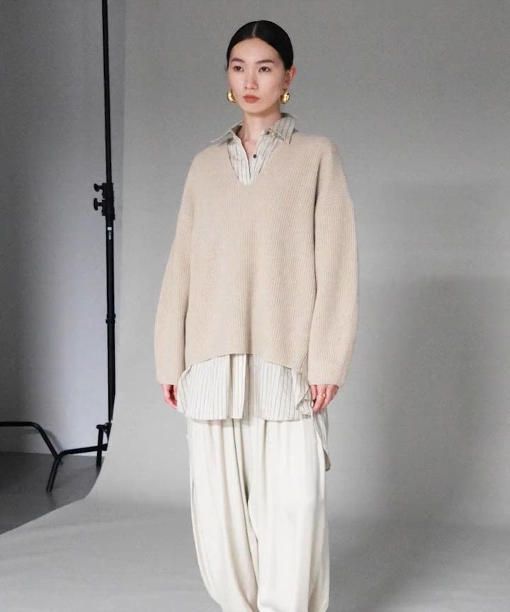 セール】Curensology(カレンソロジー)/ウールカシミヤUネックニット