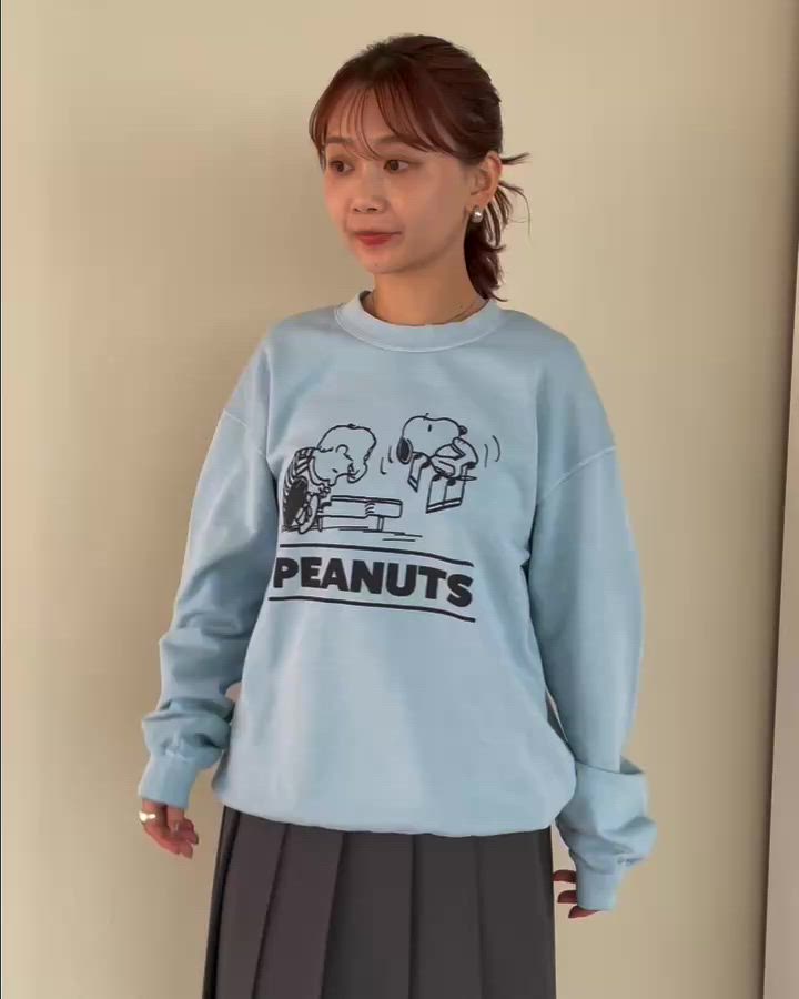 セール】【PEANUTS / SNOOPY】別注 music sweat スヌーピーピグメント