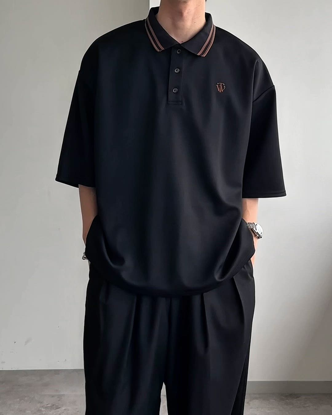 MOSS STITCH LOOSE POLO SHIRT / 鹿の子ルーズポロシャツ（ポロシャツ