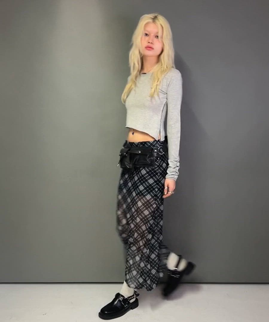 バイアスチェックナロースカート（スカート）｜ACLENT（アクレント）の