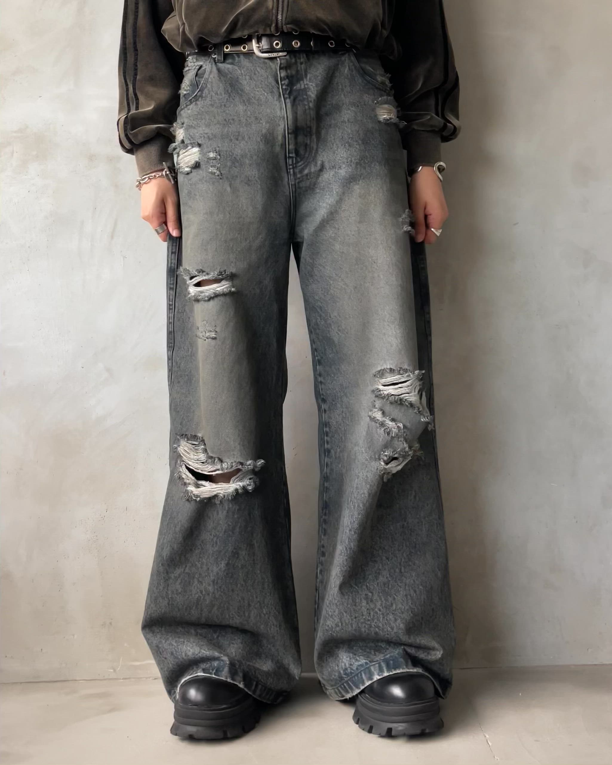 Damege Chemical Wash Denim/ダメージケミカルウォッシュデニム
