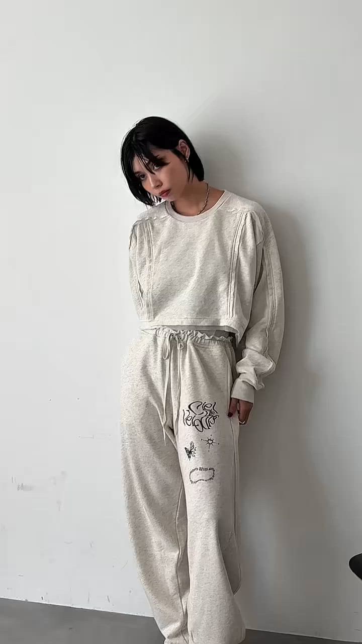 Sugar Mist チュール切替ニットトップス チュニック丈 (お直しあり) Sugar Mist チュール切替ニットトップス チュニック丈 (お直しあり