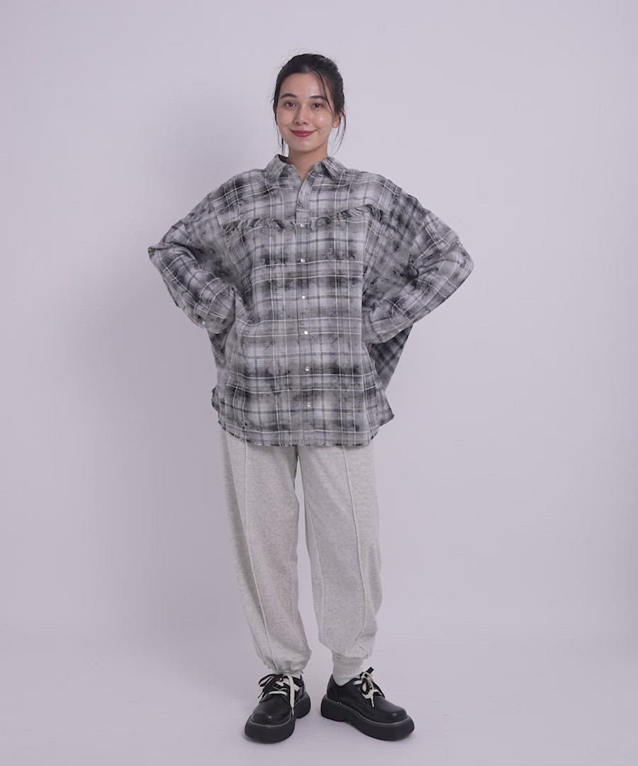 セール】ブリーチライクチェックシャツ（シャツ/ブラウス）｜niko and