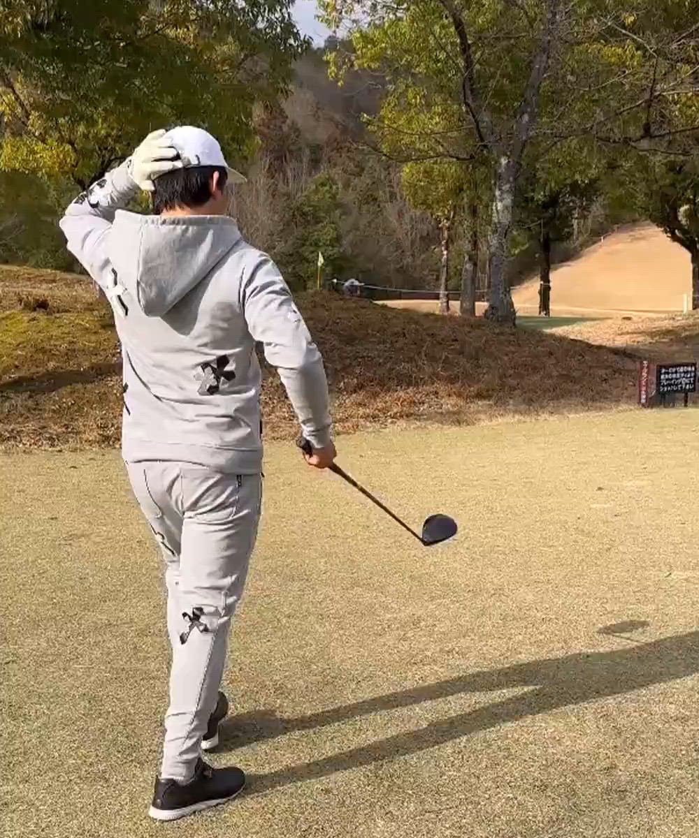 セール】(RM)【LUXE/R GOLF】ストレッチ ポンチ クロスワッペン 長袖