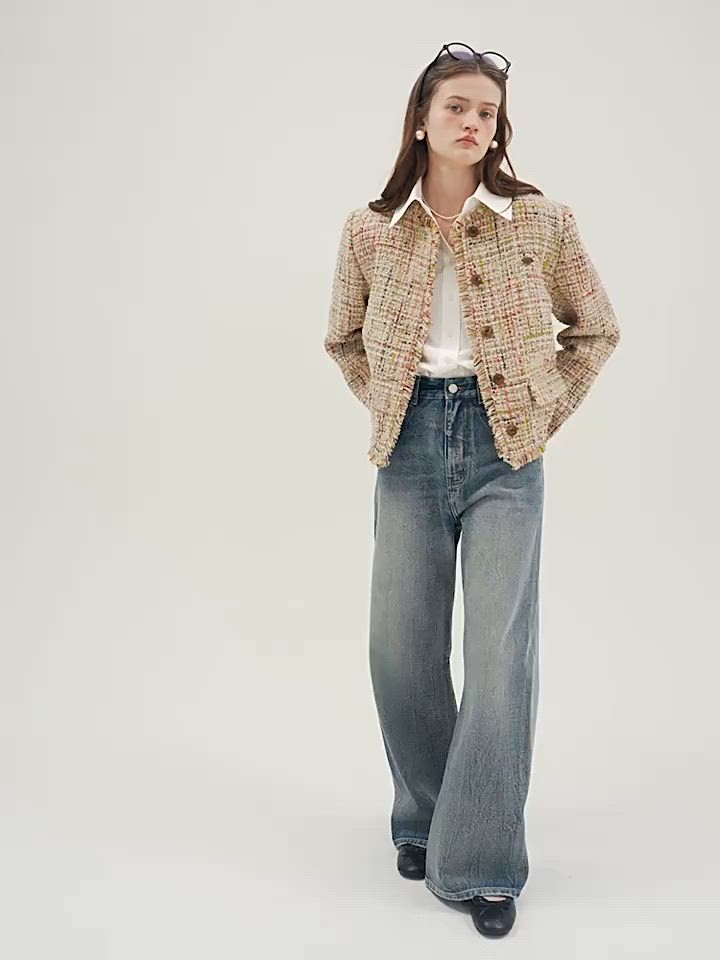 SALE★Fano Studios ウールミックス　ツイードジャケット ウールミックス ツイードジャケット FC24W074【Fano Studios】（ノー