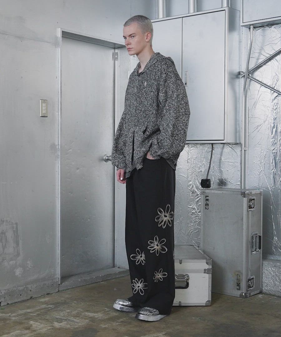 ajouter flow】flower embroidery slacks（スラックス）｜ajouter flow