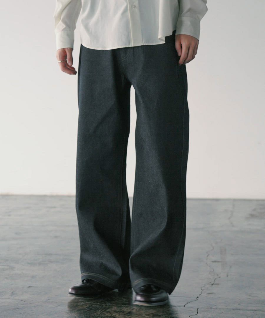 LURAKU】Semi-flared Rigid Denim / LURAKU セミフレアリジットデニム