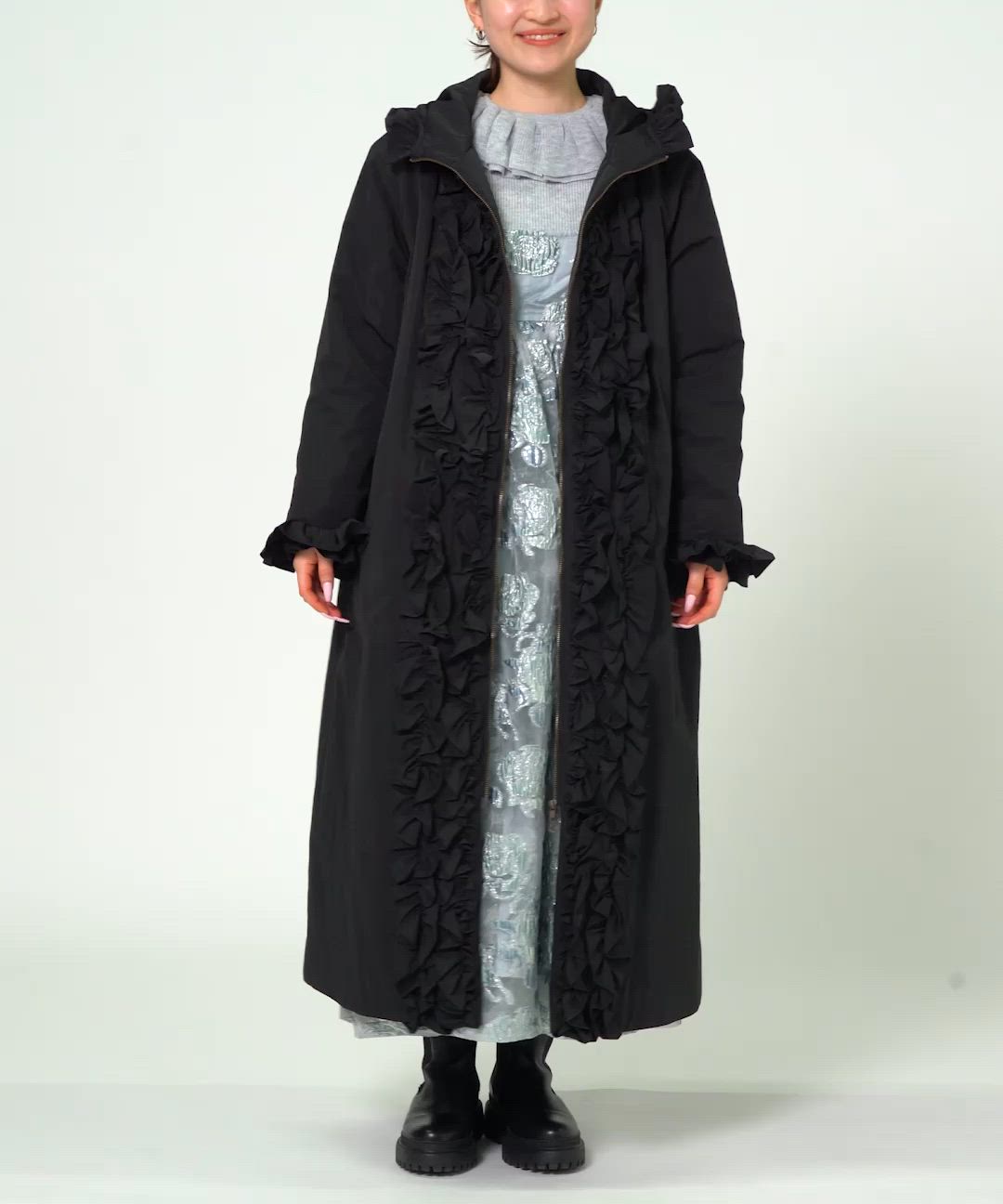 セール】フリルロングコート（その他アウター）｜CAROLINA GLASER