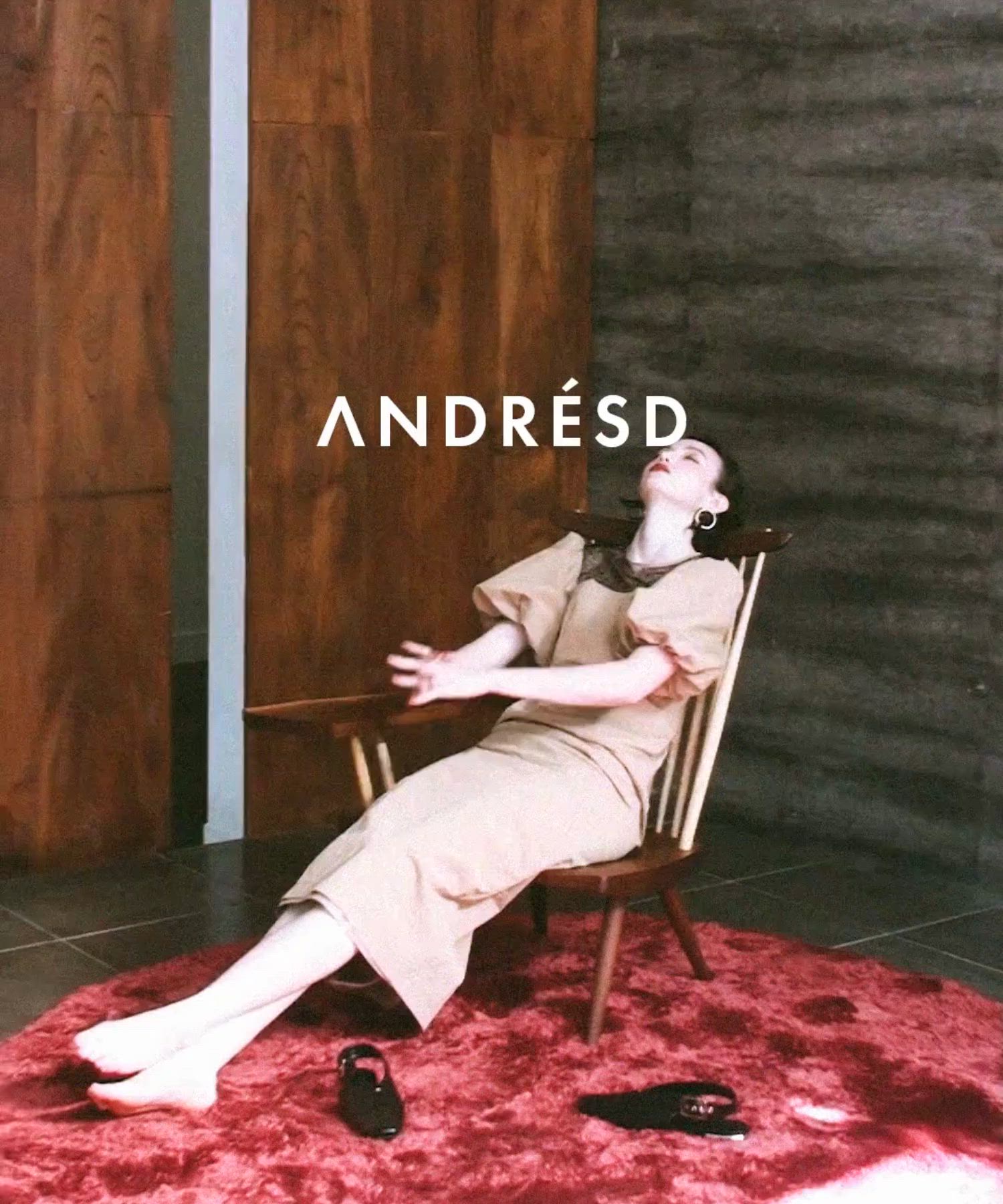 デコルテドットドレス / decollete dot dress ANDRESD ドレス デコルテドットドレス / decollete dot dress