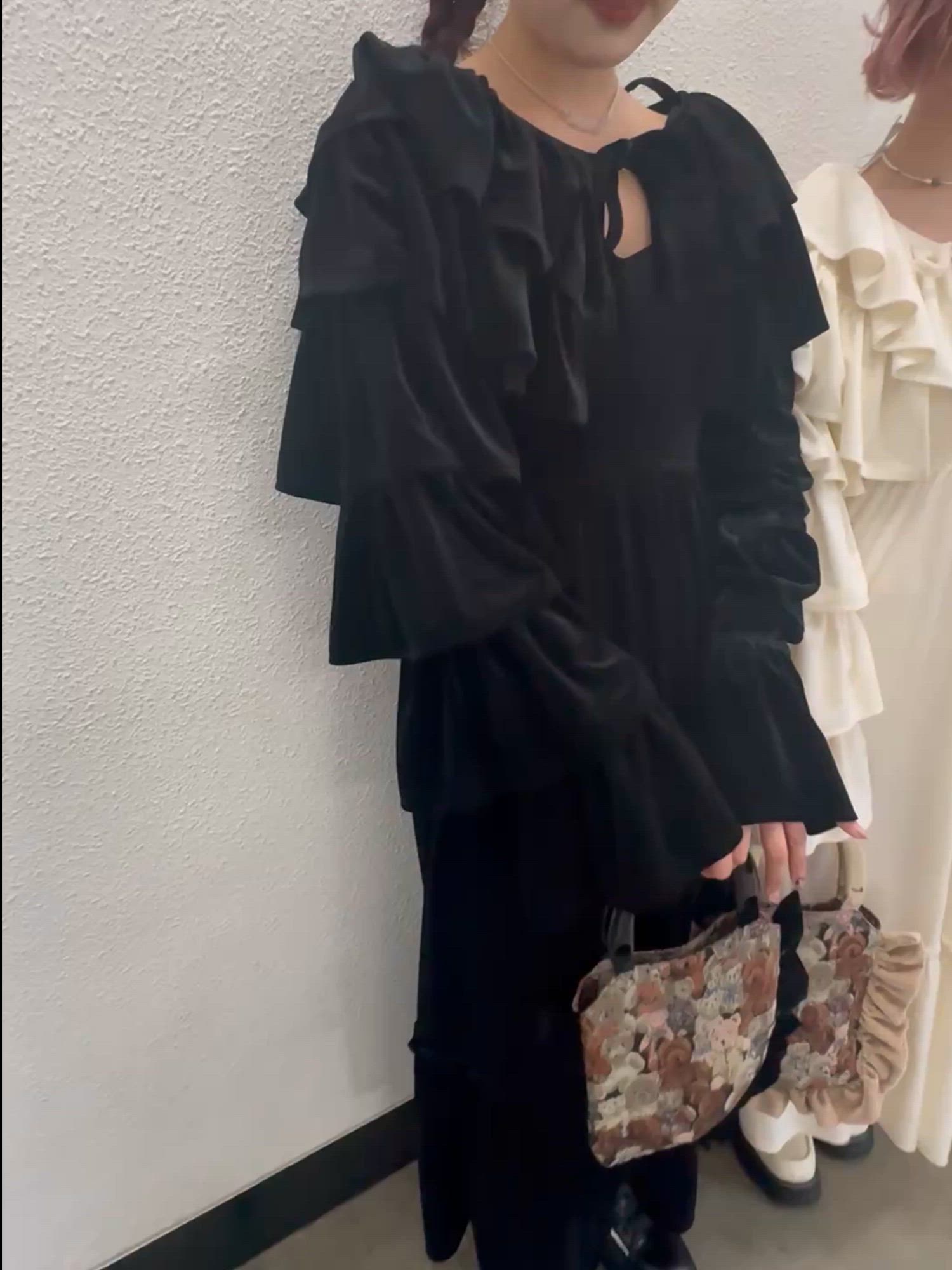 セール】ベロアティアードボレロ（カーディガン/ボレロ）｜merry jenny