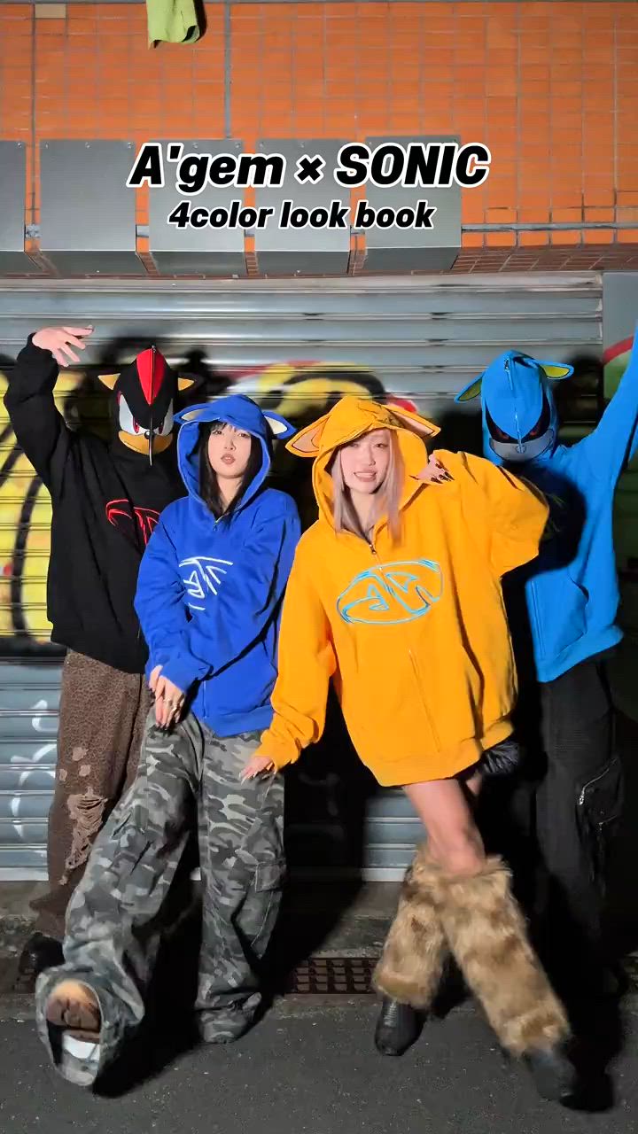 A'GEM/9 × .kom 『A'gem/エージェム』 METAL SONIC ZIP UP HOODIE