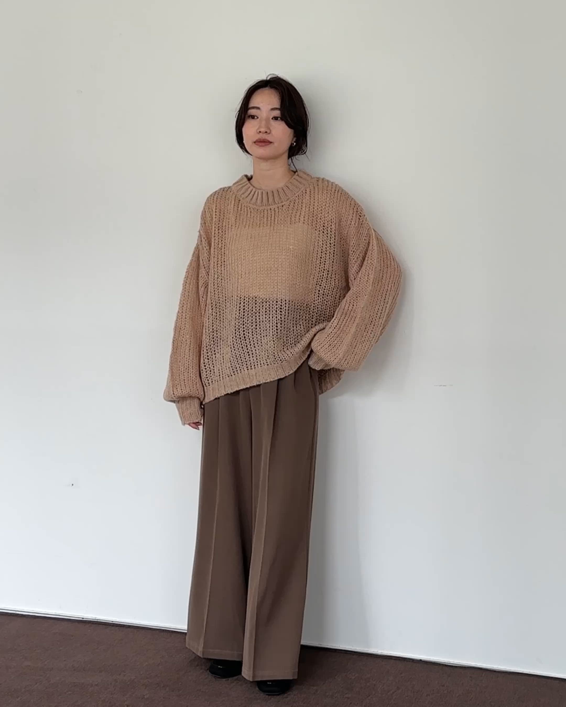 セール】【Et】Mohair-like Crew Neck Knit（ニット/セーター