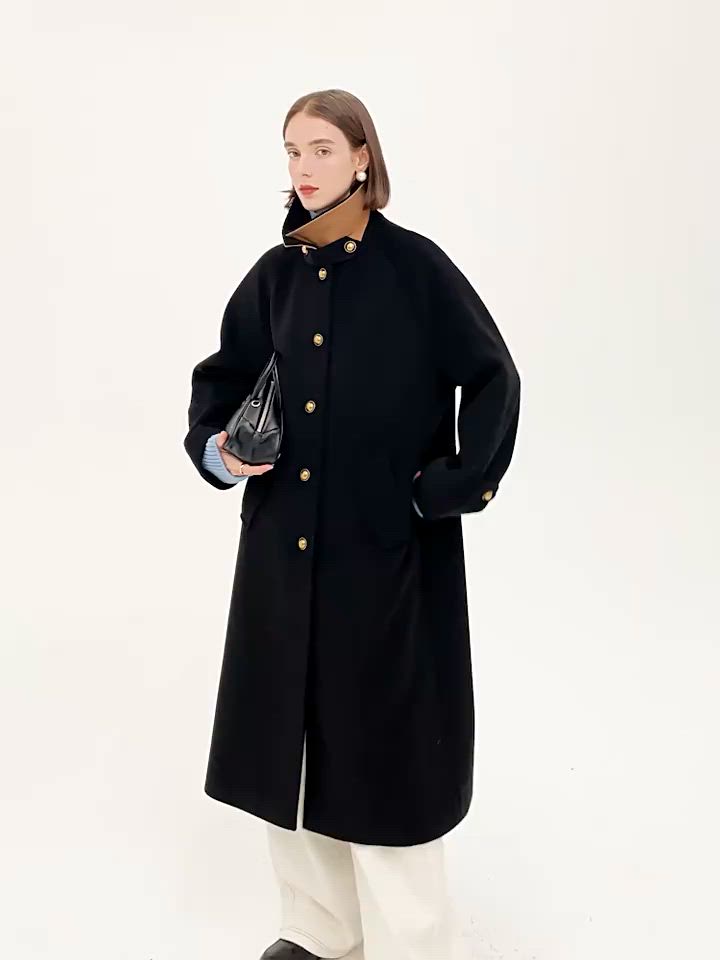 2way スタンドカラーコート FQ22D001【Fano Studios】（ステンカラー