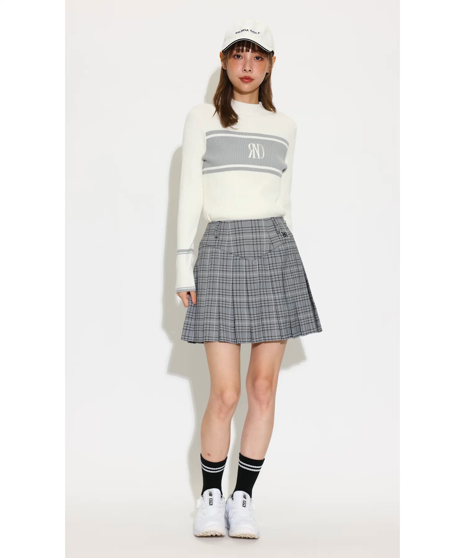RIENDA GOLF】グレンチェックプリーツスカート 秋服 冬服（スカート