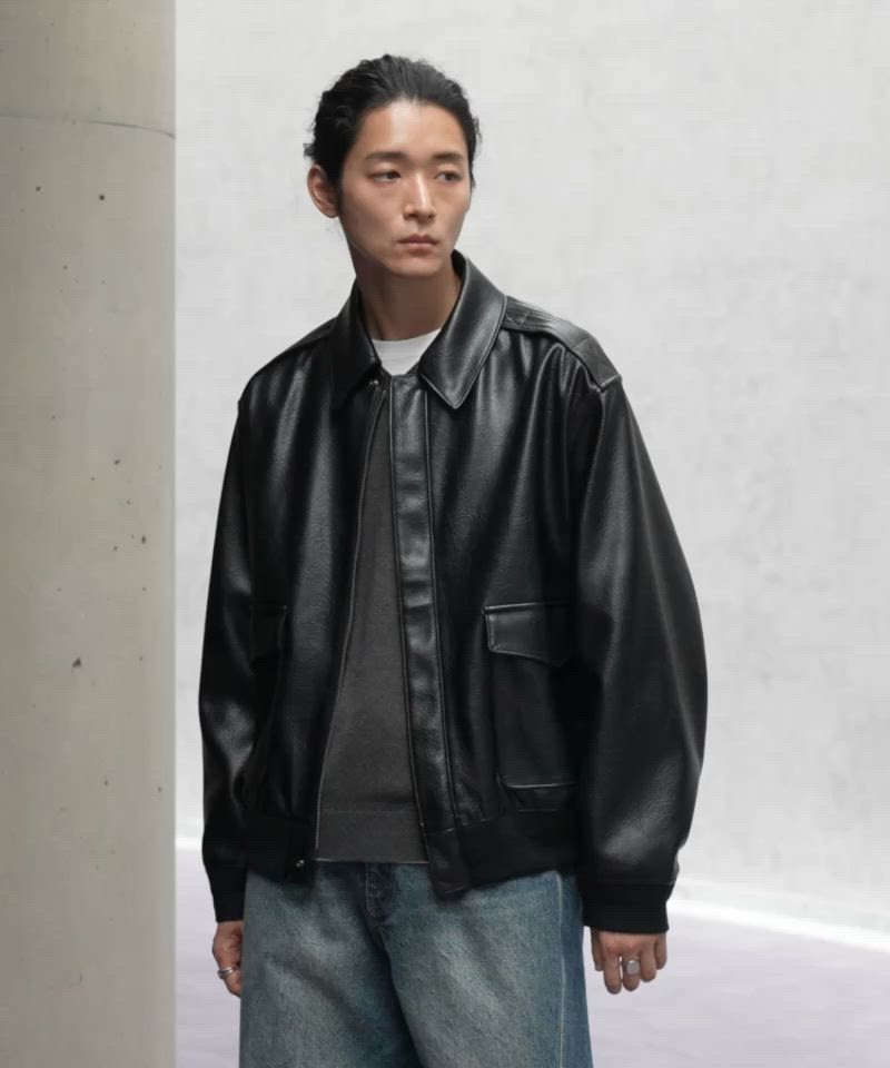 A-2 ARTIFICIAL GRAIN FLIGHT JACKET（ブルゾン）｜WYM LIDNM（ウィム