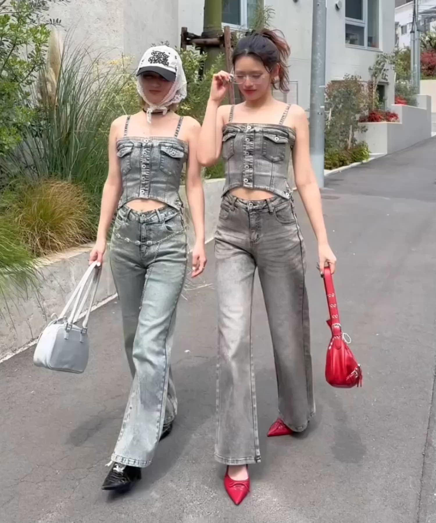 セール】デニムビスチェオールインワン（つなぎ/オールインワン