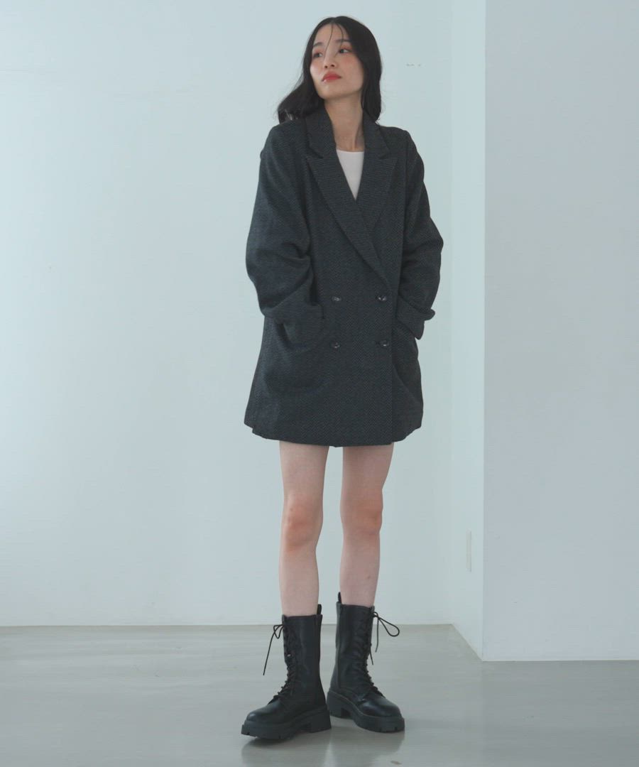 季節を繋ぐあたたかミドルアウター】Winter Big Jacket 144344