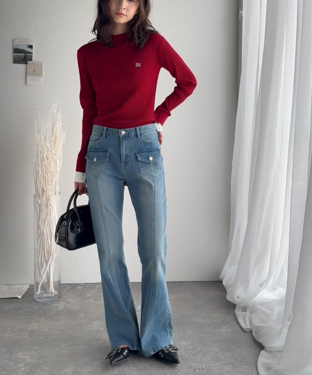 セール】【mily bilet】脚、盛れすぎ注意！ポケットデザインストレッチ