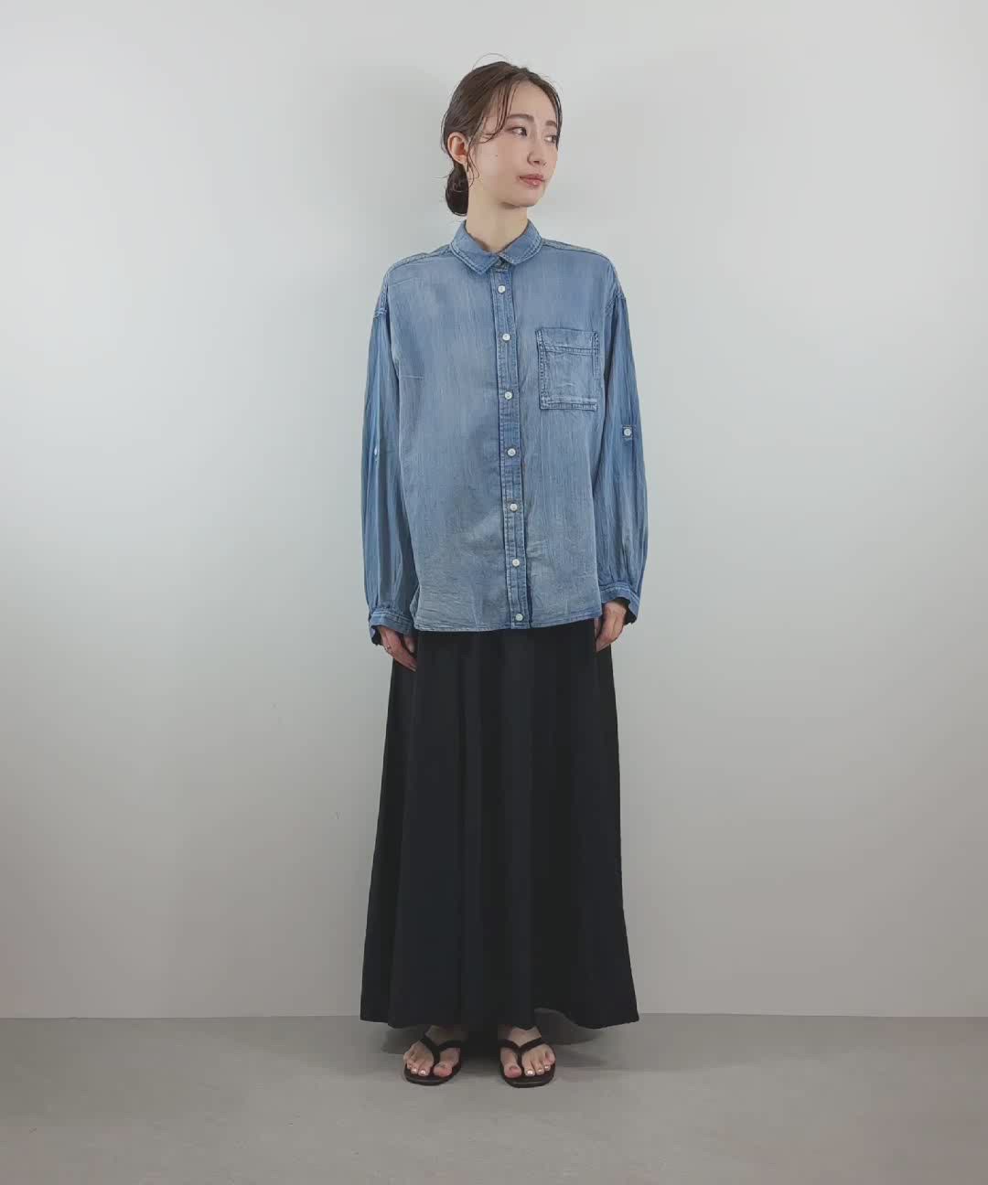 シアーデニムシャツ（シャツ/ブラウス）｜Gready Brilliant（グレディ