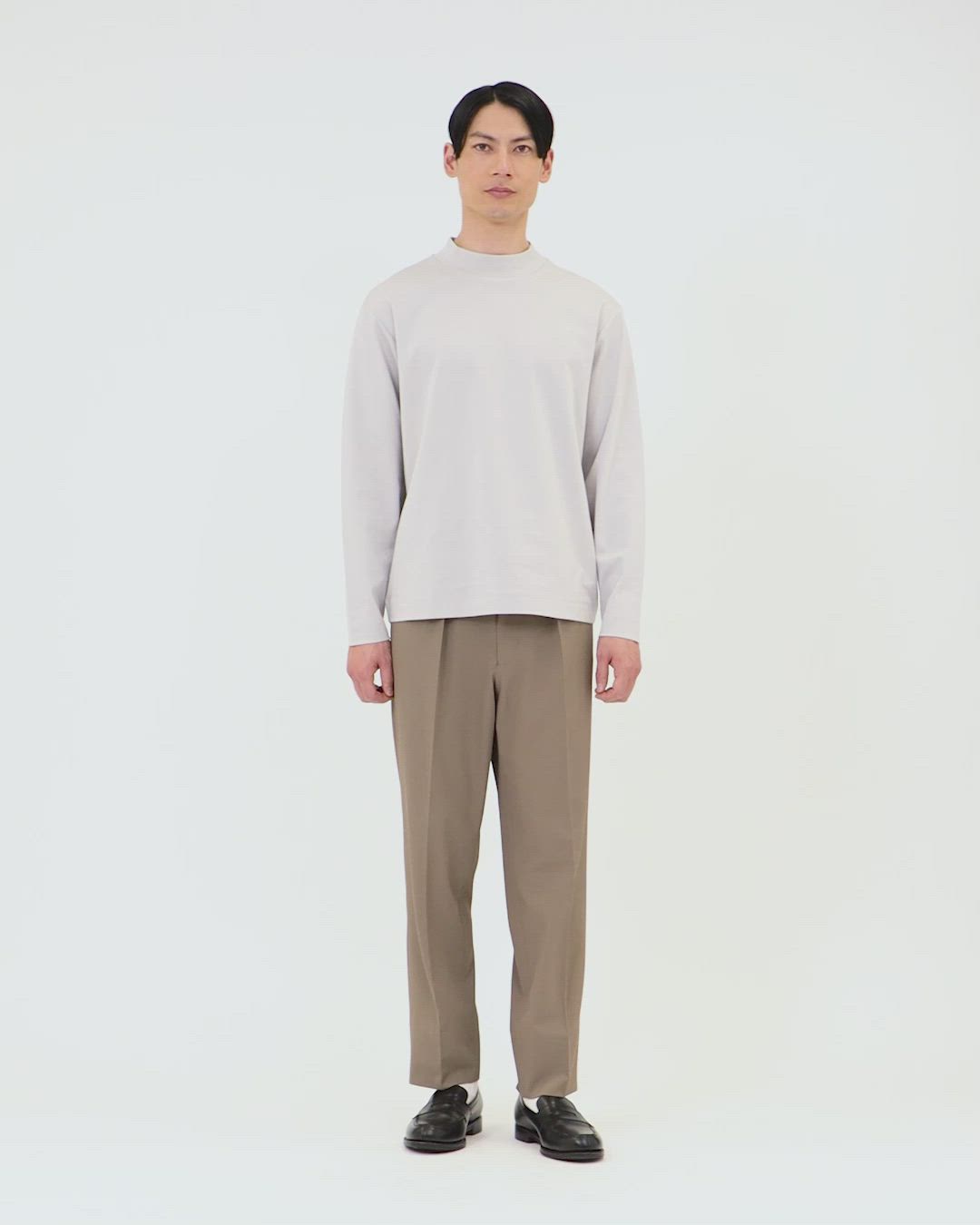 セール】L/A ポンチ モックネック カットソー -抗菌-（Tシャツ