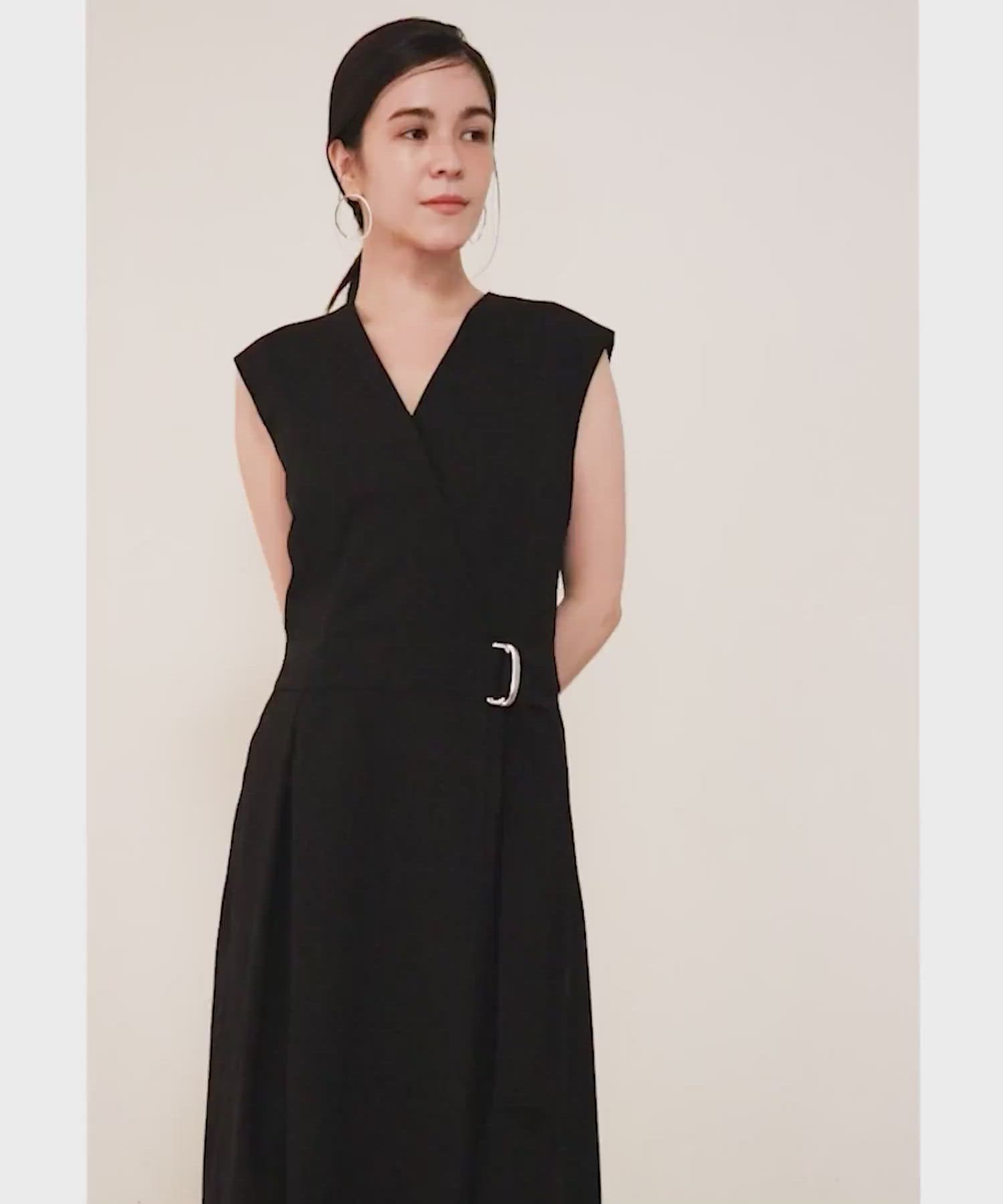 セール】カシュクールタックワンピース【DRY COMFORTABLE