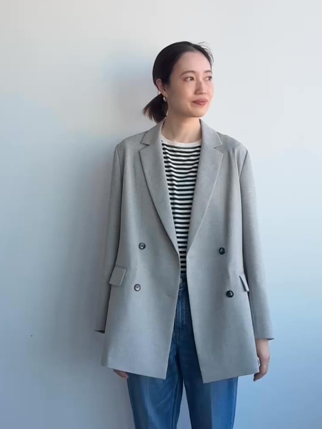 セットアップ対応可/追加2》ウォッシャブルツイルダブルジャケット