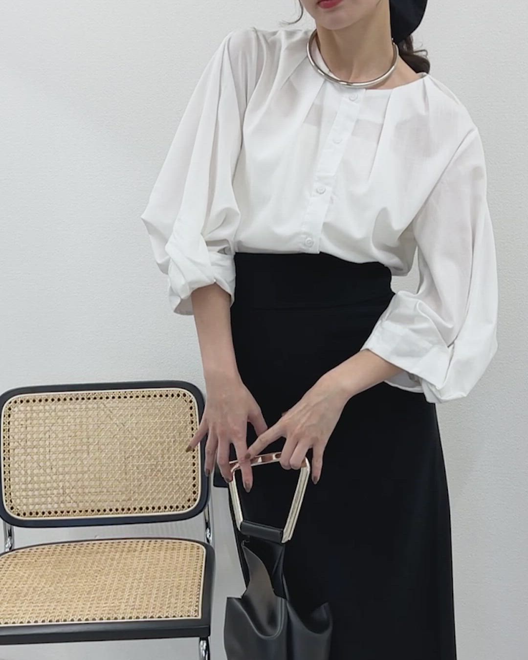 Yumi 】Lovilyn 涙あきなで肩ブラウス Lovilyn ブラウス シャツ 涙あき