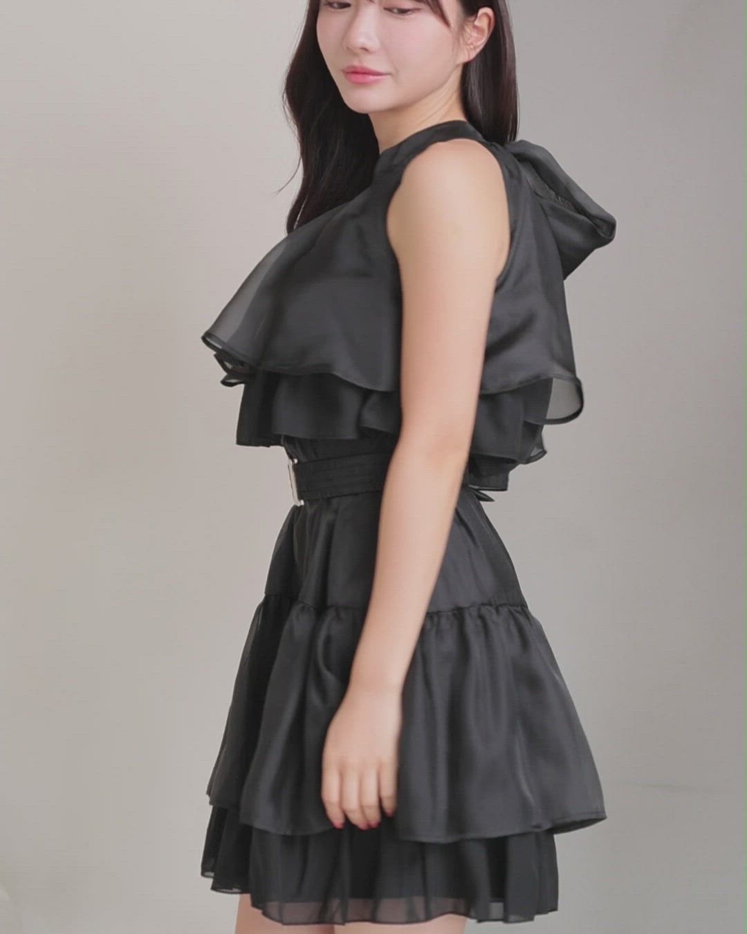 ボリュームティアードアメスリチュニック（チュニック）｜LIPSERVICE