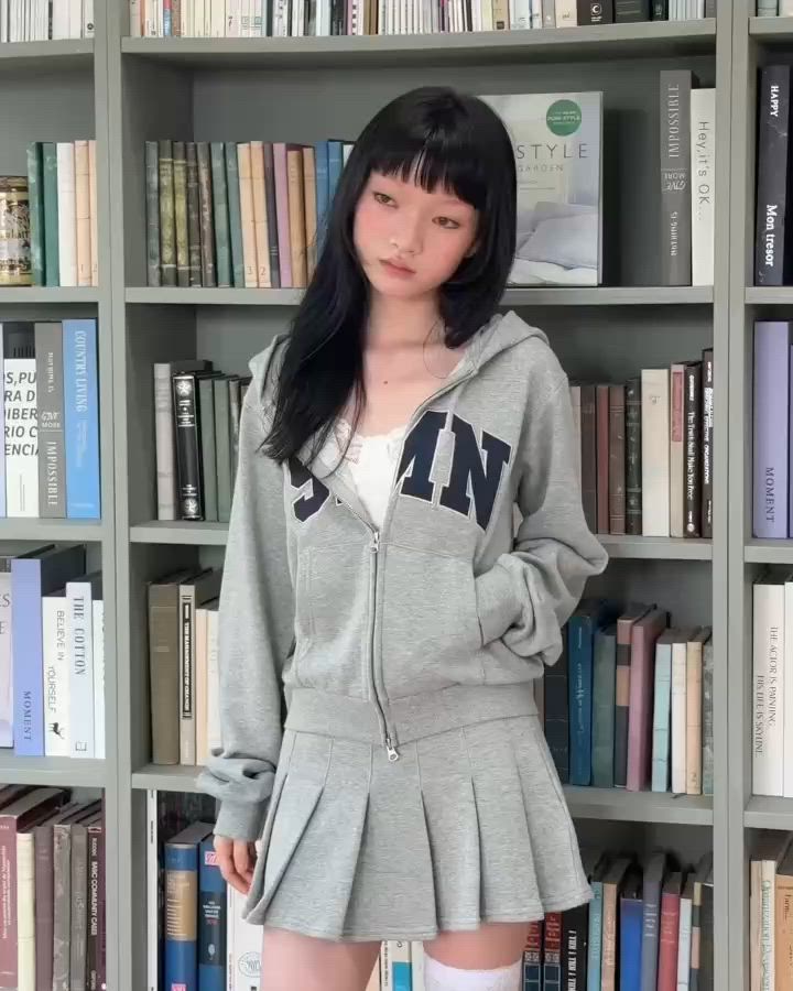 SMN double zip logo hoodie/SMNダブルジップロゴパーカー（パーカー