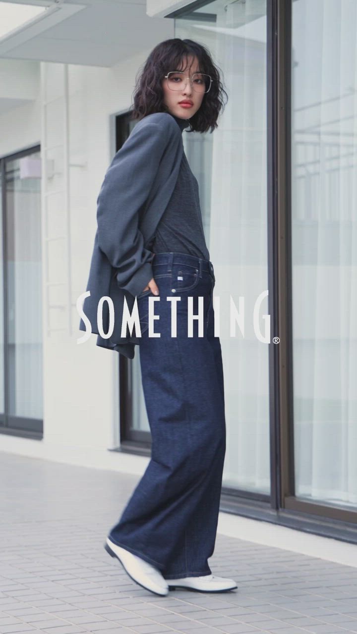 SOMETHING HANAタックカーブデニムパンツ（デニムパンツ）｜SOMETHING