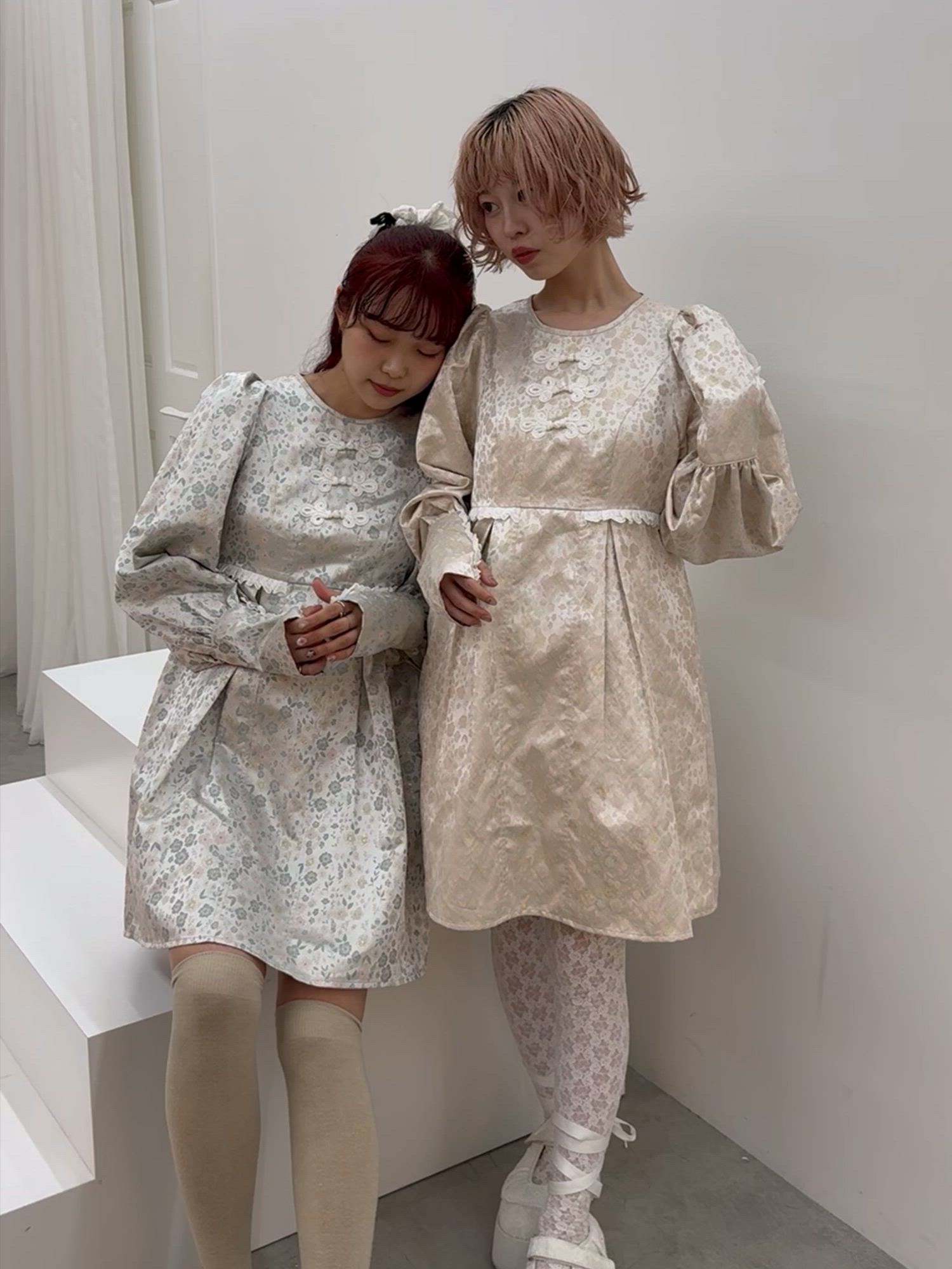 セール】pastelジャガードミニワンピース（ワンピース）｜merry jenny