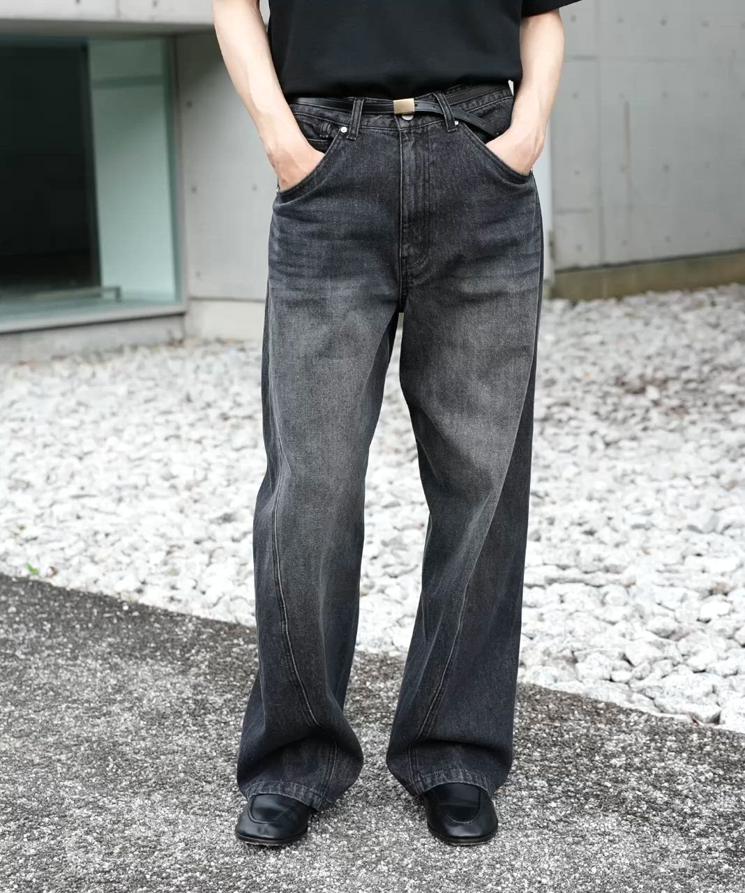 VINTAGE WASHED CURVED DENIM -SLIM FIT-（デニムパンツ）｜WYM LIDNM