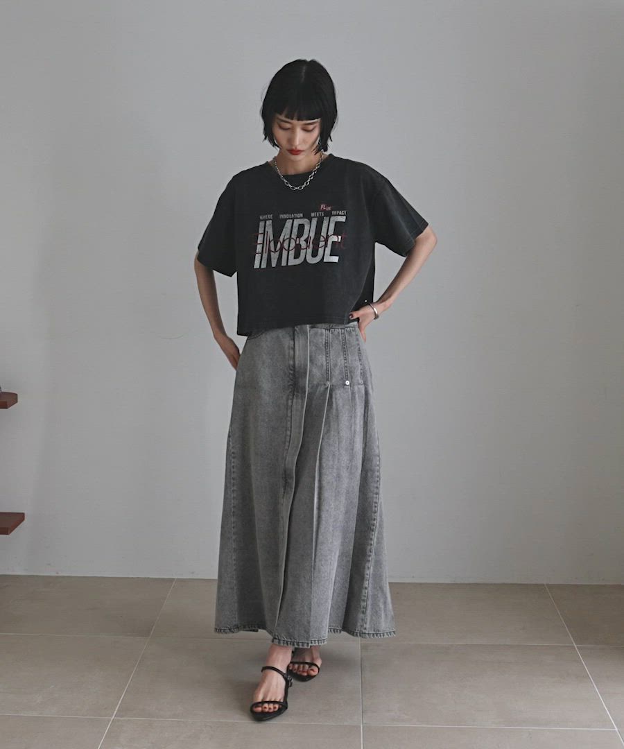 あむページ セール】デニムプリーツスカート 290116（スカート）｜LOWRYS FARM