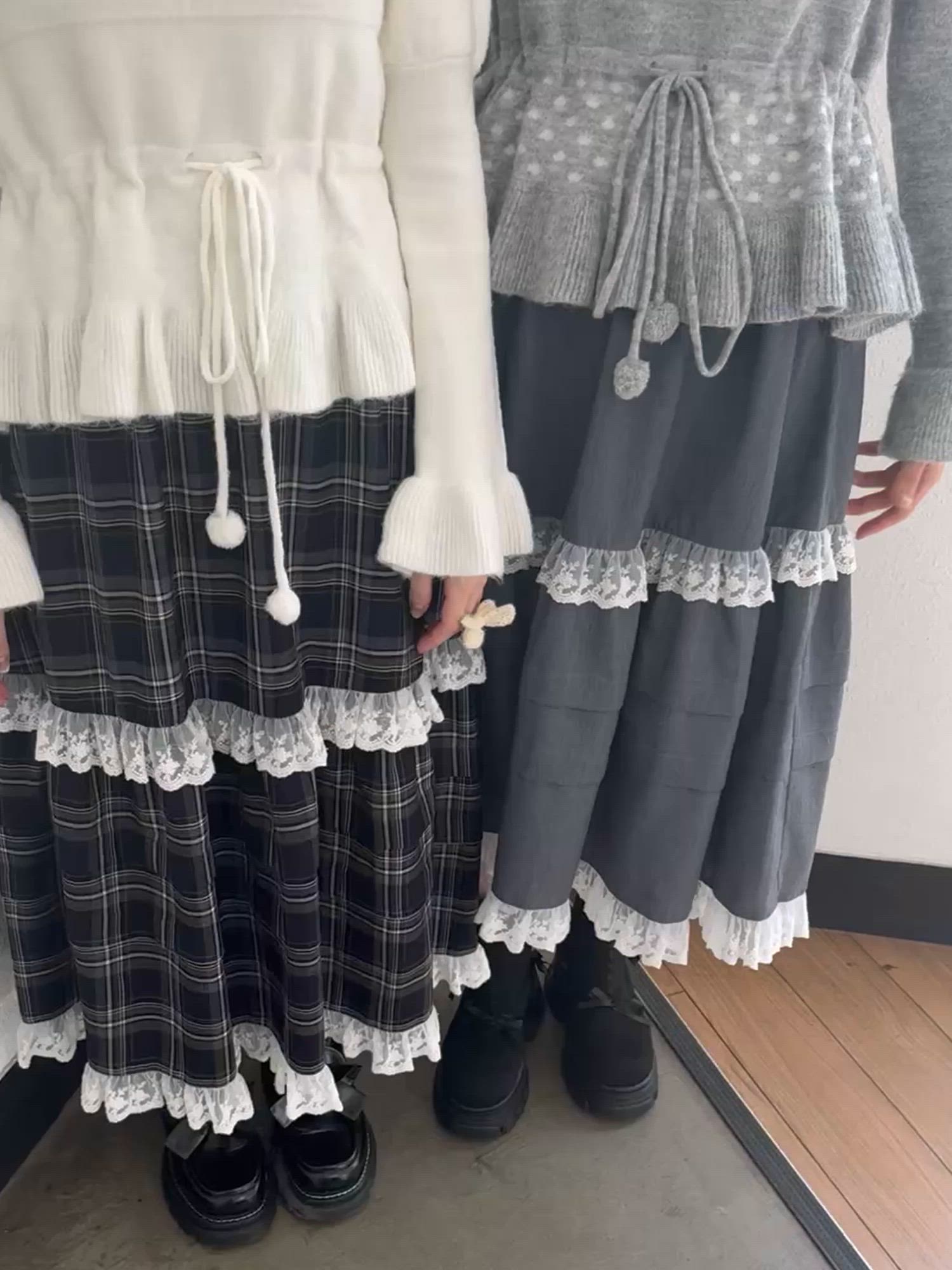 セール】タックフリルミディスカート（スカート）｜merry jenny