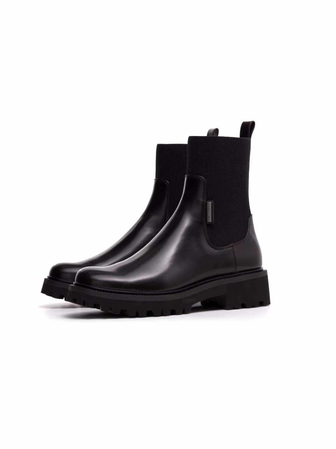 ニットソックス リッジッドソールチェルシーブーツ（ブーツ）｜CHARLES