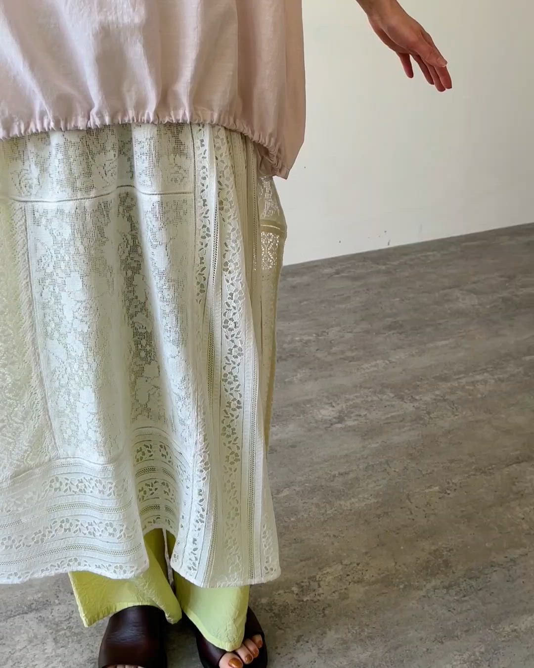 セール】indiaパッチワークレースレイヤードスカート（スカート