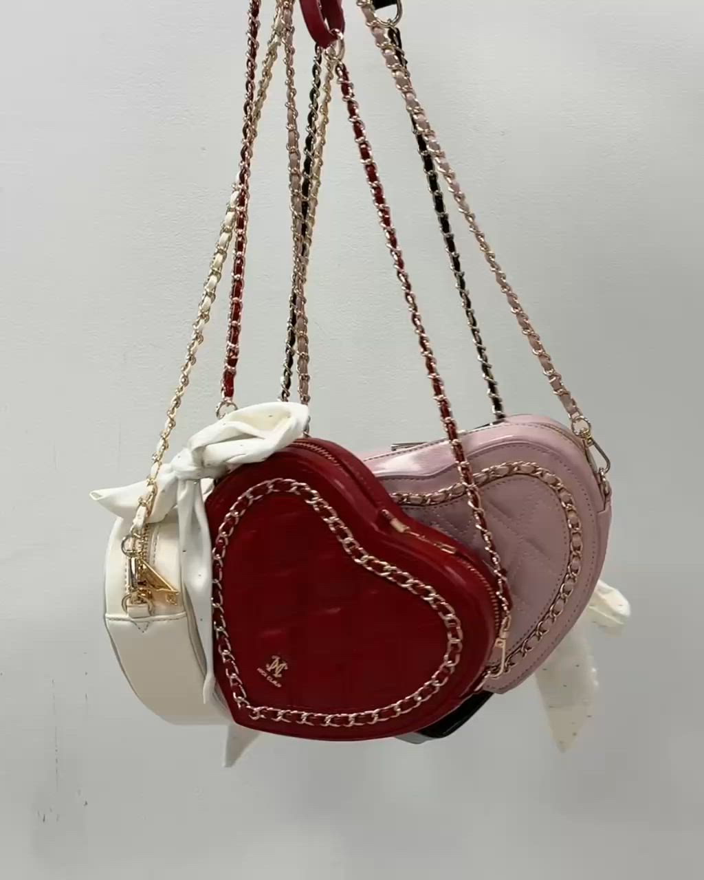 セール】【Heart Collection】キルティングハートチェーンバッグ