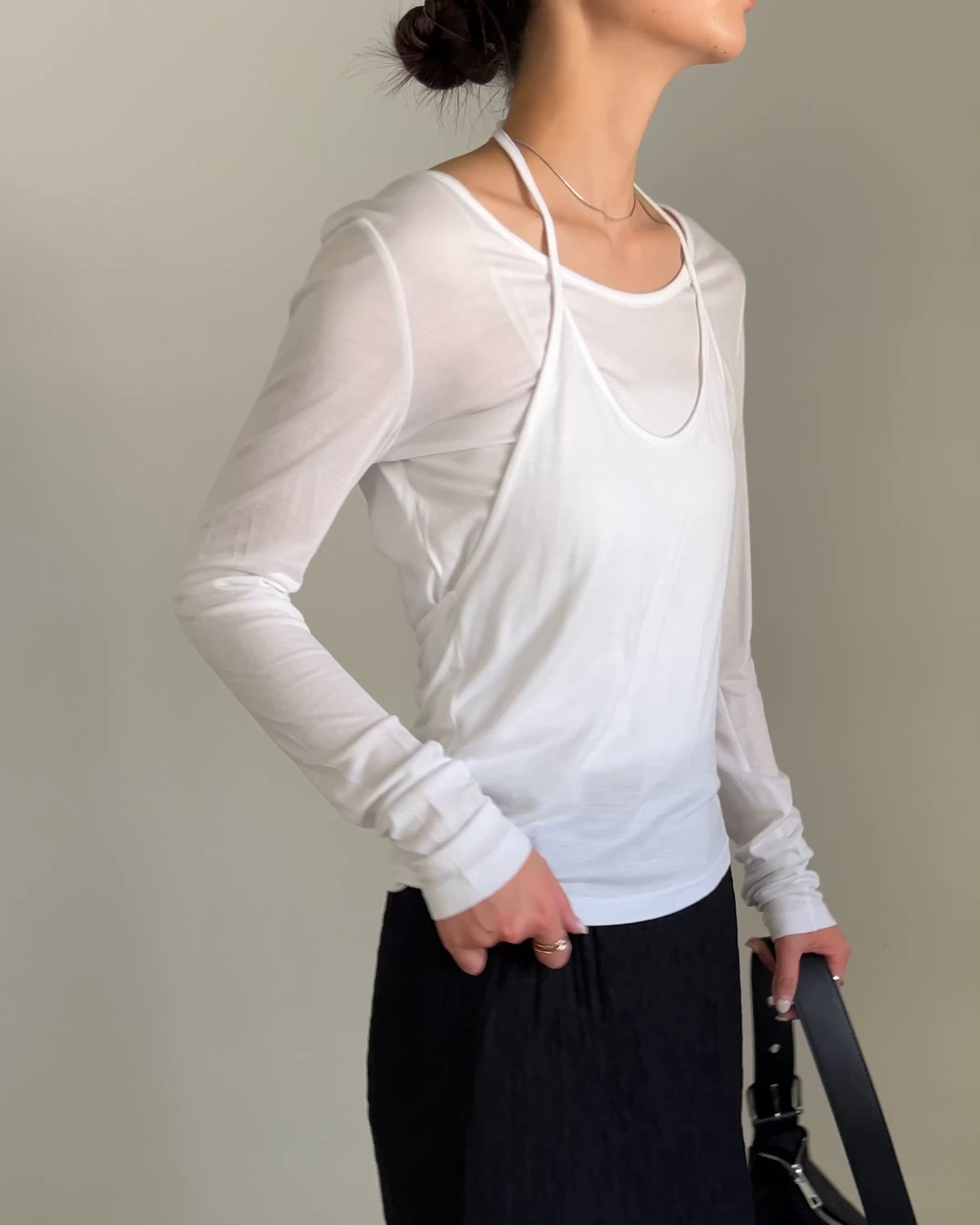 セール】ホルターキャミレイヤードトップス（Tシャツ/カットソー