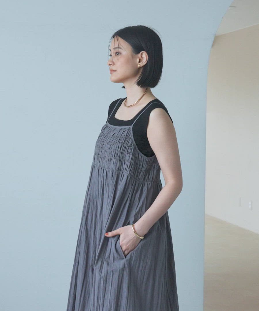 セール】【WEB限定】2WAYシャーリングキャミワンピース（ワンピース