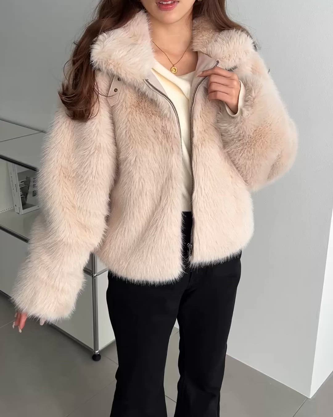 2WAYアレンジカラーファーブルゾン（ブルゾン）｜moment+（モーメント